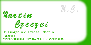 martin czeczei business card